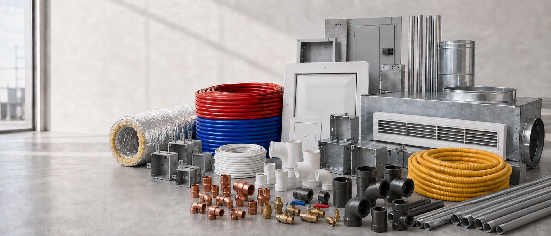 Rough In Supply assortment of rough-in supplies