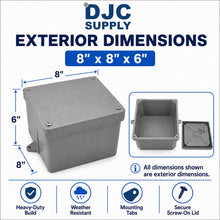DJC Supply Non-Metallic Underground Terminal Junction Box – Gray, Watertight Seal – PJB Plastic/Fiberglass Blend