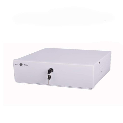 Heavy Duty Steel 18" x 18" x 5" DVR/PC Security Lock box with 16 Gauge steel walls, Exhaust Fan, Great electonics lock box for stores, gyms, classrooms, and any public place