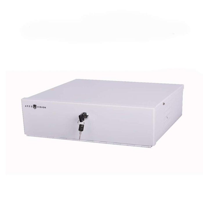 Heavy Duty Steel 18" x 18" x 5" DVR/PC Security Lock box with 16 Gauge steel walls, Exhaust Fan, Great electonics lock box for stores, gyms, classrooms, and any public place