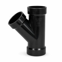 DJC Supply ABS DWV Wyes, Reducing Wyes, and Double Wyes, Black Drain Waste Vent Pipe Fittings