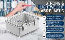 DJC Supply Co. ABS Waterproof IP67 Hinged Electronics Box with Mounting Plate, Bracket