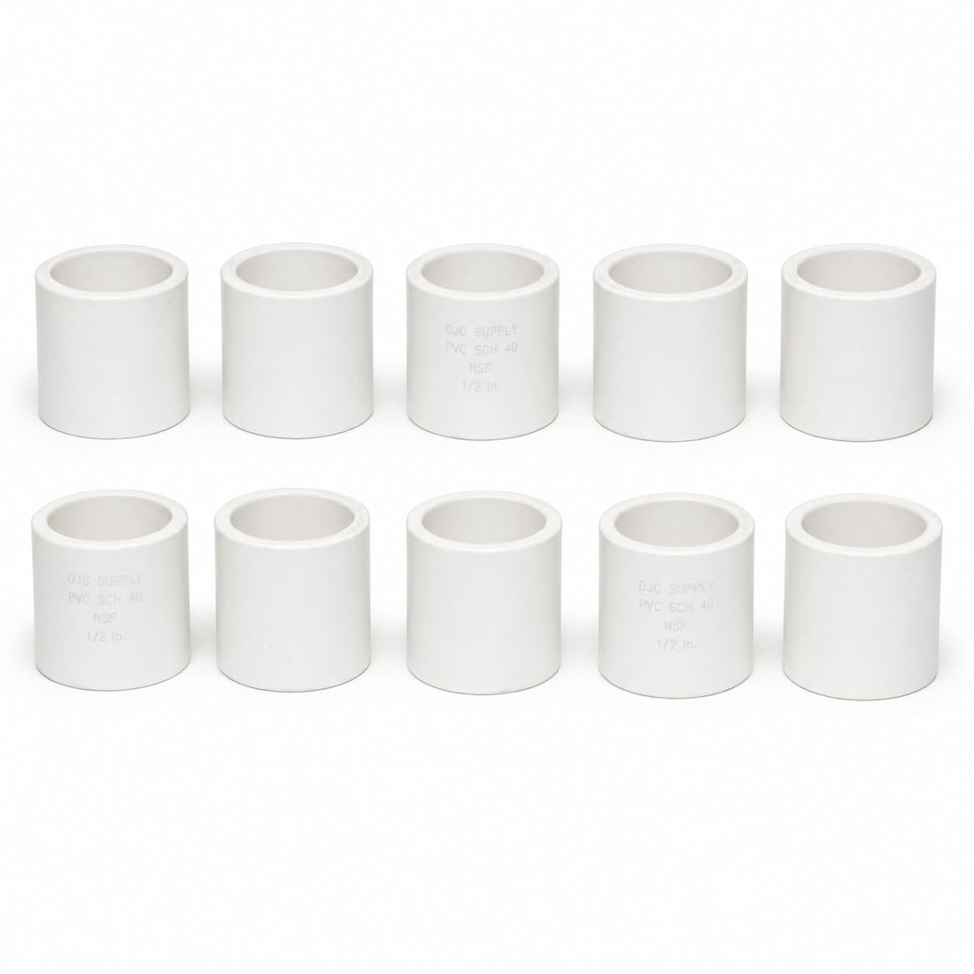 DJC Supply PVC Schedule 40 Couplings, Reducer Couplings and Reducer Bushings, White Water Supply Fittings