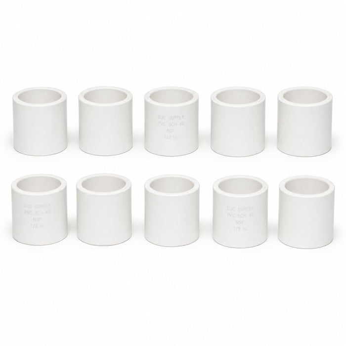 DJC Supply PVC Schedule 40 Couplings, Reducer Couplings and Reducer Bushings, White Water Supply Fittings