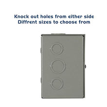 DJC Supply Co. Steel 16 Gauge/1.25MM Thick Power Coated Junction Conduit Box with Mix of Pre Fabricated Knockout holes