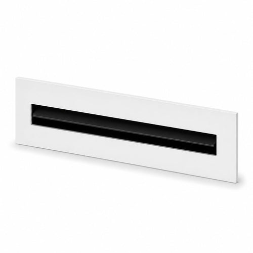 DJC Supply Linear Slot Diffuser Register Cover Only, 1, 2 or 3 Slot, 12 to 48 in, White Steel HVAC Ceiling or Wall Vent, Plenum Box Sold Separately