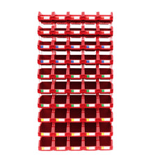 DJC Supply Stackable Storage Bins 2 Pack – 8.4" x 11" x 6.9" Heavy Duty Polypropylene Organizer, Hangable & Side-Connect Design for Garage, Tools, Parts, Warehouse & Home Storage