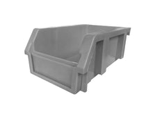 DJC Supply Heavy duty thermoplastic storage bin organizer, Stackable, Hangable, Side-connect (GREY (8 PACK), XTRA SMALL 3.5" X 5.2" X 2.1")