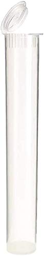 DJC Supply 116mm Pre-Roll Squeeze Pop Top Tube Container, King Size 4" Tall for Rolled Cigars & Joints (100 Count, Black)