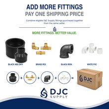 DJC Supply ABS DWV Couplings Black Drain Waste Vent Pipe Fittings