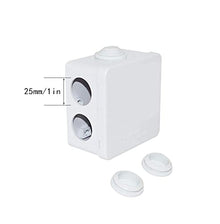 DJC Supply Co. 4" x 4" x 2.75" PVC Waterproof Plastic Junction Conduit Box with Pre Molded 3/4" & 1" Conduit Holes