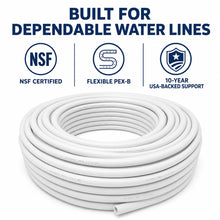DJC Supply PEX-B Pipe, Flexible Polyethylene Tubing, NSF Certified, for Potable Water Plumbing, Compatible with Crimp & Clamp Brass Fittings
