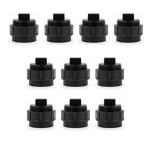 DJC Supply ABS DWV Cleanout Adapters with Plugs, Black - 4 Inch, 10