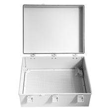 DJC Supply IP67 Waterproof Electrical Junction Box – 11.8" x 15.7" x 6.7" ABS Outdoor Weatherproof Enclosure, Hinged Cover, Mounting Plate & Wall Brackets Included, Indoor/Outdoor Use (4 Pack)