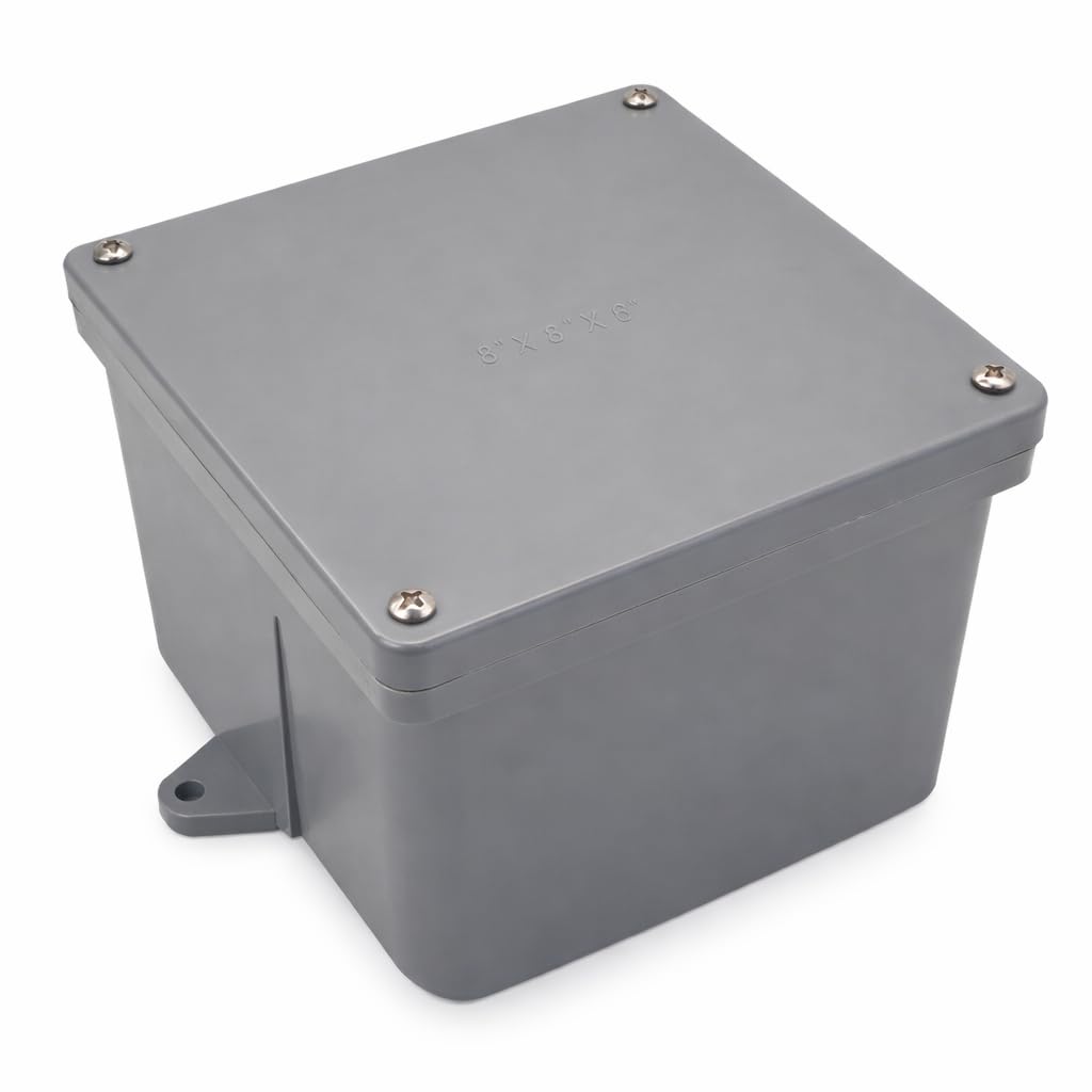 DJC Supply Non-Metallic Underground Terminal Junction Box – Gray, Watertight Seal – PJB Plastic/Fiberglass Blend