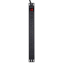 Ares Vision 125V 15A, 8 Socket NEMA 5-15R Standard 15A sockets, Single Thermal Breaker with LED Light, NEMA 5-15P Plug with 16AWG, 10 Foot (3M) Power Cable (8 Socket)
