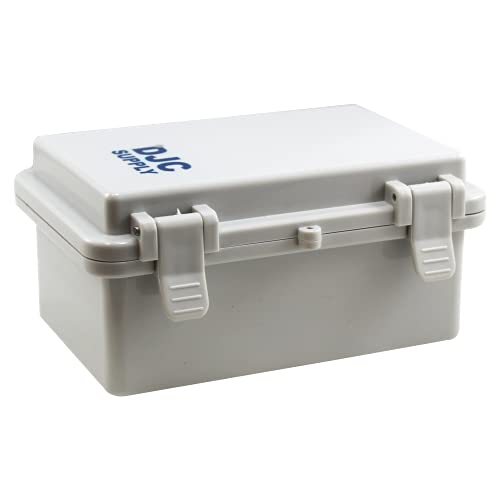 DJC Supply Co. ABS Waterproof IP67 Hinged Electronics Box with Mounting Plate, Bracket
