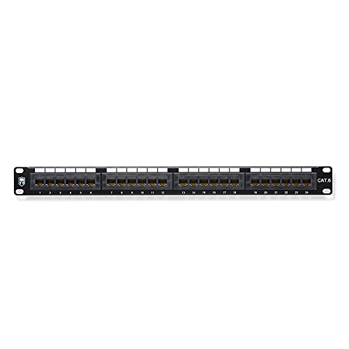Ares Vision Cat6 UTP 24 Port Patch Panel for 19" Server Racks 1U