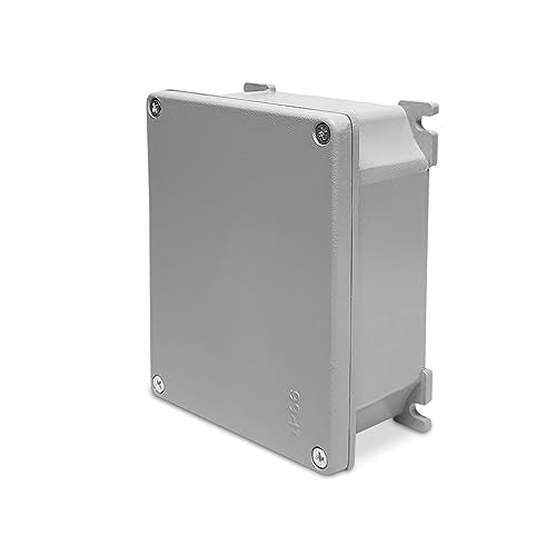 DJC Supply - Caja de distribución, instrumento y conexiones de aleación de aluminio fundido a presión resistente al agua IP66 con tratamiento superficial para condiciones y condiciones climáticas adversas.