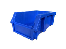 DJC Supply BLUE Heavy duty thermoplastic storage bin organizer, Stackable, Hangable, Side-connect (2 PACK) XTRA SMALL 3.5" X 5.2" X 2.1"