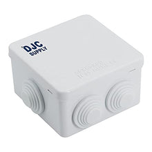 DJC Supply Co. 4" x 4" x 2.75" PVC Waterproof Plastic Junction Conduit Box with Pre Molded 3/4" & 1" Conduit Holes