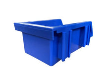 DJC Supply BLUE Heavy duty thermoplastic storage bin organizer, Stackable, Hangable, Side-connect (2 PACK) XTRA SMALL 3.5" X 5.2" X 2.1"
