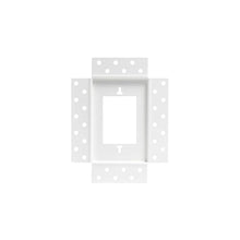 DJC Supply Trimless recessed Plaster-in Receptacle Frame Mount, Rolled Steel Satin White Powder Coat Finish, Ultra Modern Seamless Look. Upgrade Your Space!