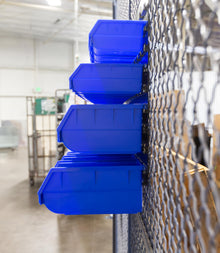DJC Supply Heavy Duty Storage Bin Set & Steel Panel for Hanging Bin, Bench Mountable Steel Rolled Panel, 15 Bins included, Great for organzing Tools, Parts, and More.