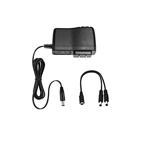 ARES VISION 12v DC Power Supply Adapter Plus Splitter Bundle for CCTV & LED