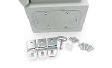 DJC Supply Co. Steel 16 Gauge/1.25MM Thick Power Coated 6"x6"x4" Distribution Box with Mounting Plate, and 3MM Bar Lock