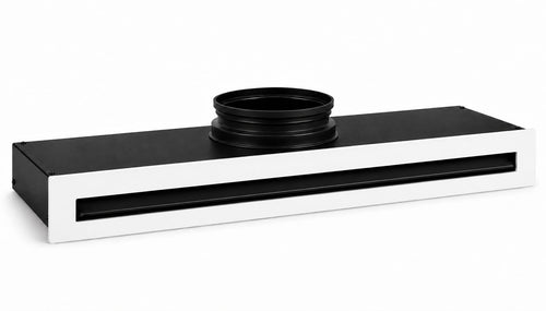 DJC Supply 36” Linear Slot Vent Cover with Plenum Box – Modern Flush HVAC Vent Register, High Airflow Ceiling/Wall Diffuser, Powder Coated Steel, Dual Slot Design