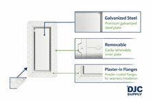 DJC Supply Trimless Flush Mount HVAC Register, White Paintable Steel, Plaster-in Installation, Air Supply and Return Vent, Upgrade Your Space !