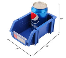DJC Supply Heavy duty thermoplastic storage bin organizer, Stackable, Hangable, Side-connect