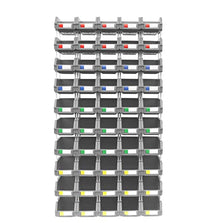 DJC Supply Grey XTRA SMALL 3.5" X 5.2" X 2.1" Heavy duty thermoplastic storage bin organizer, Stackable, Hangable, Side-connect, Used in classrooms, garages, warehouse, factories and more! (2 Pack)