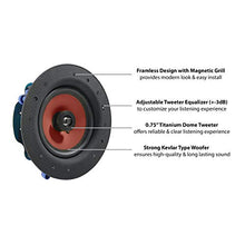 SOAV - 6.5" Round Frame-Less in Ceiling Speakers 60W RMS Power, Kevlar Woven Cone, 0.75" Titanium Dome