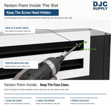 DJC Supply Linear Slot Diffuser Register Cover Only, 1, 2 or 3 Slot, 12 to 48 in, White Steel HVAC Ceiling or Wall Vent, Plenum Box Sold Separately