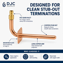 Brass PEX-B Stub Out Fitting, Lead-Free Brass PEX Crimp Stub Out for Potable Water Lines, Residential Plumbing Rough-In, Compatible with PEX-B Tubing, Crimp or Clamp Connection