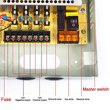 Ares Vision 18 Channel/Port 30 AMPS, 12V DC Power Supply Box, Individually Fused for CCTV, LED, and All 12v DC Devices.