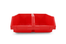 Organizador de contenedores de almacenamiento de termoplástico resistente DJC Supply RED grande de 8,4" x 11" x 6,9", apilable, para colgar, conexión lateral, se usa en aulas, garajes, almacenes, fábricas y más (paquete de 2)