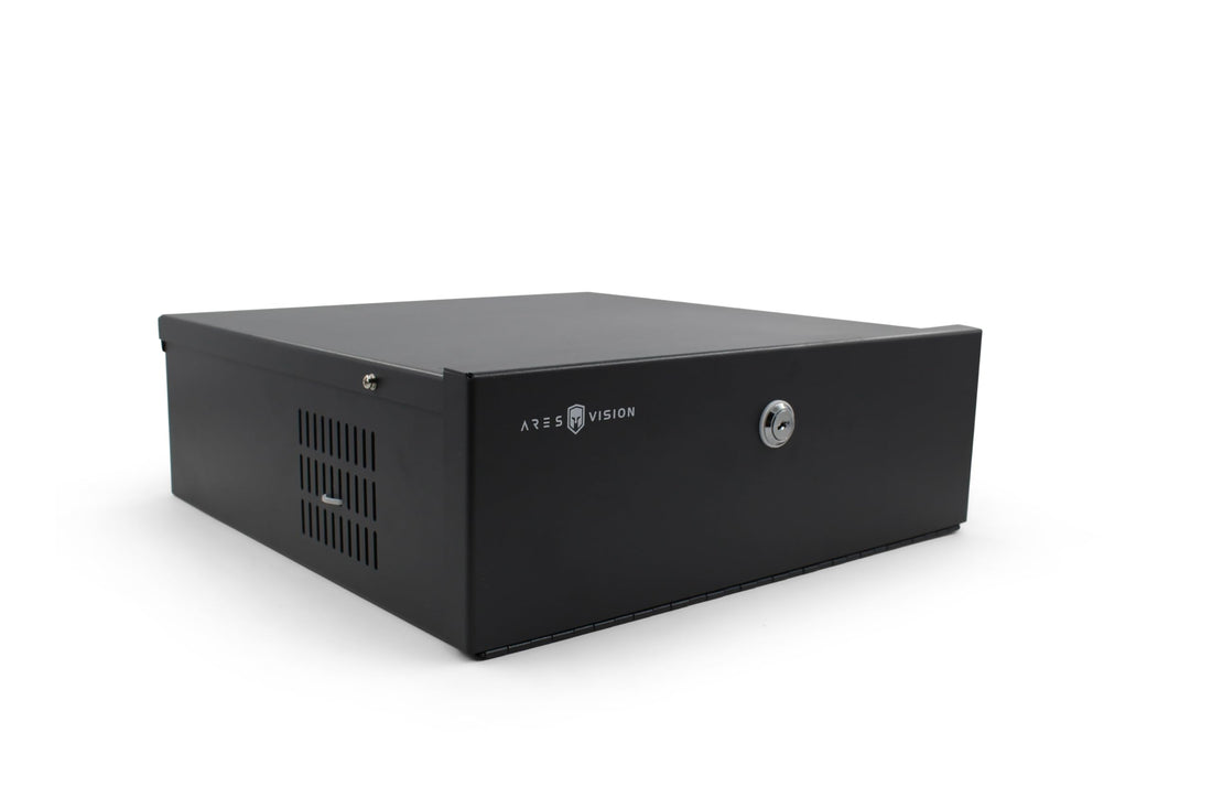 Heavy Duty Steel 18" x 18" x 5" DVR/PC Security Lock box with 16 Gauge steel walls, Exhaust Fan, Great electonics lock box for stores, gyms, classrooms, and any public place