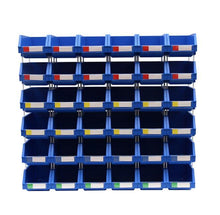 DJC Supply BLUE Heavy duty thermoplastic storage bin organizer, Stackable, Hangable, Side-connect (2 PACK) XTRA SMALL 3.5" X 5.2" X 2.1"