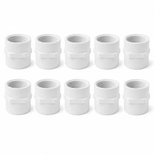 DJC Supply PVC Schedule 40 Threaded MIP and FIP Adapters, White