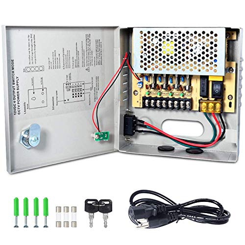 Ares Vision 18 Channel/Port 30 AMPS, 12V DC Power Supply Box, Individually Fused for CCTV, LED, and All 12v DC Devices.
