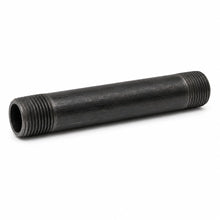 DJC Supply Black Iron Malleable/Black Steel Pipe Nipples, NPT Threaded Black Pipe