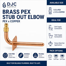 Brass PEX-B Stub Out Fitting, Lead-Free Brass PEX Crimp Stub Out for Potable Water Lines, Residential Plumbing Rough-In, Compatible with PEX-B Tubing, Crimp or Clamp Connection