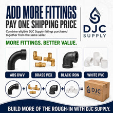 DJC Supply ABS DWV Wyes, Reducing Wyes, and Double Wyes, Black Drain Waste Vent Pipe Fittings