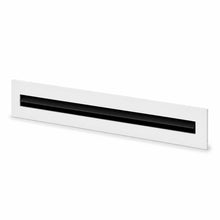 DJC Supply Linear Slot Diffuser Register Cover Only, 1, 2 or 3 Slot, 12 to 48 in, White Steel HVAC Ceiling or Wall Vent, Plenum Box Sold Separately