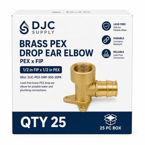 Brass PEX-B Stub Out Fitting, Lead-Free Brass PEX Crimp Stub Out for Potable Water Lines, Residential Plumbing Rough-In, Compatible with PEX-B Tubing, Crimp or Clamp Connection