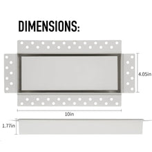 DJC Supply Trimless Flush Mount HVAC Register, White Paintable Steel, Plaster-in Installation, Air Supply and Return Vent, Upgrade Your Space !