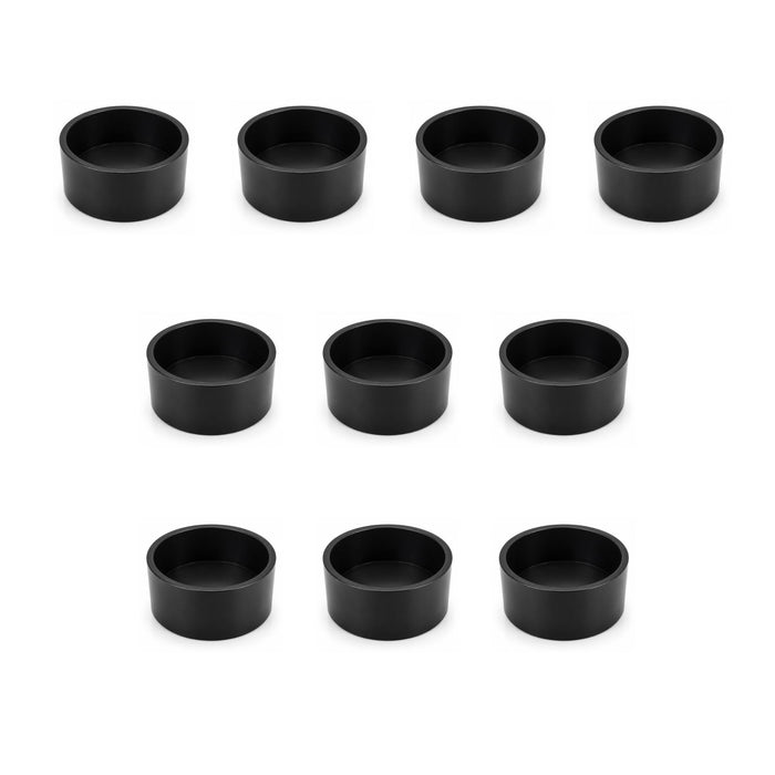DJC Supply ABS DWV Caps and Cleanout Adapters with Plugs, Black Drain Waste Vent Fittings